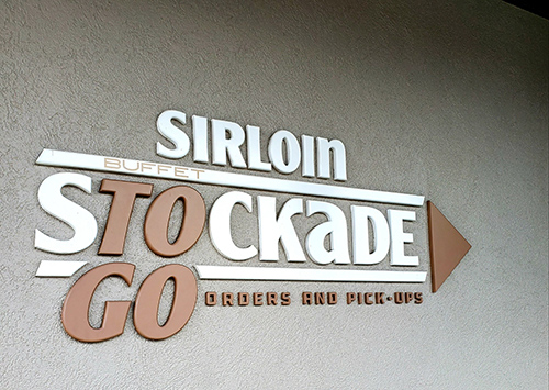 Sirloin Stockade To Go Sign